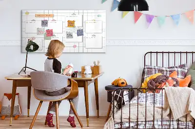 Magnetinė rašymo lenta su savaitės tvarkaraščiu
