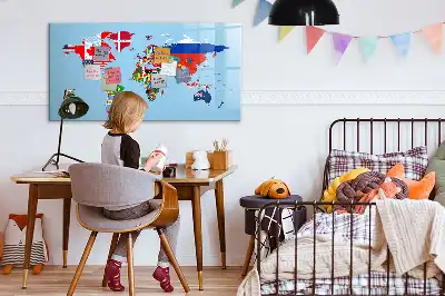 Magnetinė rašymo lenta su vėliavėlėmis