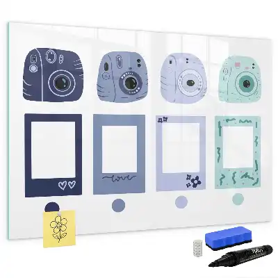 Magnetinė piešimo lenta su Polaroid rėmelių dizainu