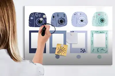 Magnetinė piešimo lenta su Polaroid rėmelių dizainu