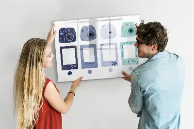 Magnetinė piešimo lenta su Polaroid rėmelių dizainu