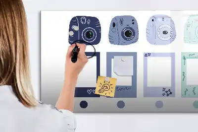 Magnetinė piešimo lenta su Polaroid rėmelių dizainu