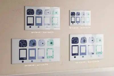 Magnetinė piešimo lenta su Polaroid rėmelių dizainu
