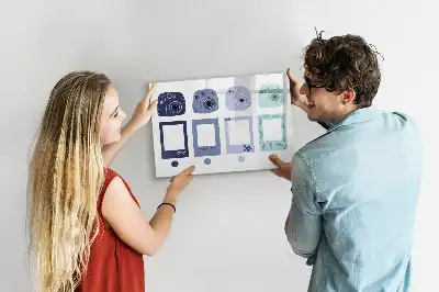 Magnetinė piešimo lenta su Polaroid rėmelių dizainu