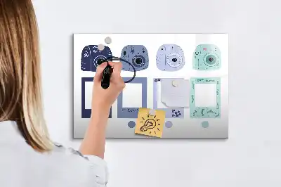 Magnetinė piešimo lenta su Polaroid rėmelių dizainu