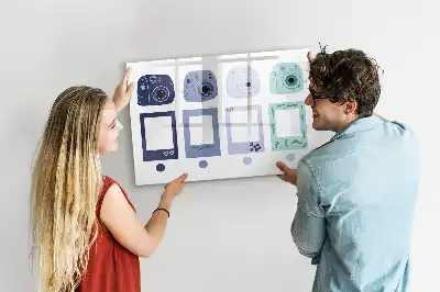 Magnetinė piešimo lenta su Polaroid rėmelių dizainu