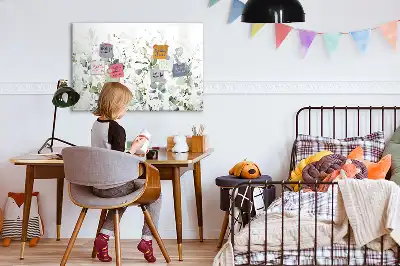 Magnetinė piešimo lenta augalų motyvais
