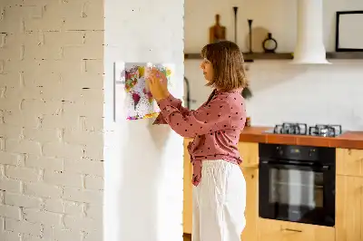 Magnetinė piešimo lenta akvarelinio pasaulio žemėlapio dizaino