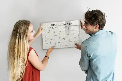 Magnetinė piešimo lenta su mėnesio planuokliu