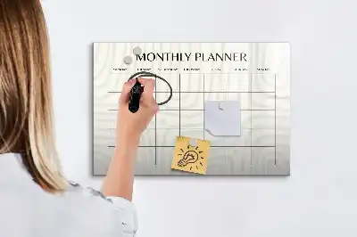 Magnetinė piešimo lenta su mėnesio planuokliu