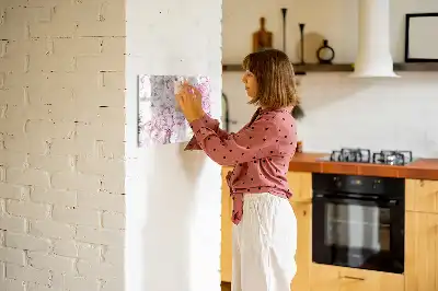 Magnetinė rašymo lenta su dekoratyvinių gėlių raštu