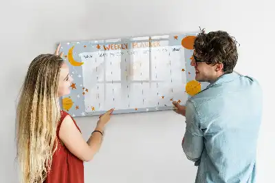 Magnetinė piešimo lenta savaitės planuoklis