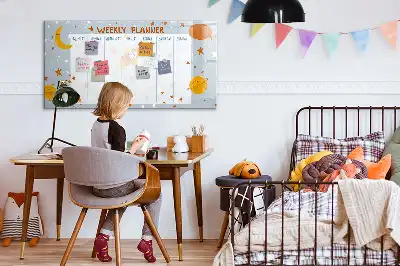 Magnetinė piešimo lenta savaitės planuoklis