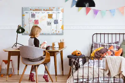 Magnetinė piešimo lenta savaitės planuoklis