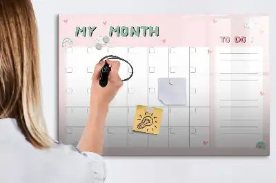Magnetinė rašymo lenta vaikiškas mėnesio planuoklis