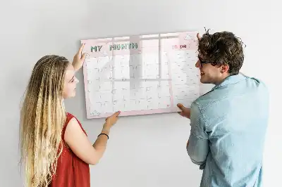 Magnetinė rašymo lenta vaikiškas mėnesio planuoklis