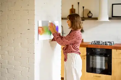 Magnetinė rašymo lenta su abstrakčiu vaivorykštės raštu