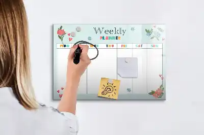 Magnetinė piešimo lenta su savaitės planuote