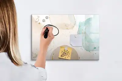 Magnetinė piešimo lenta su akvarelinių taškų raštu