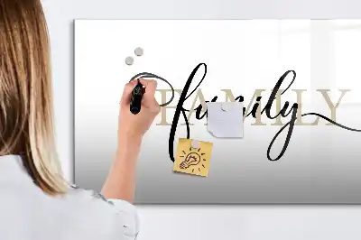 Magnetinė rašymo lenta skirta šeimos užrašams