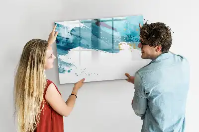 Magnetinė piešimo lenta teptuko potėpiai