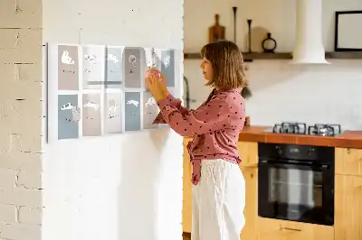 Magnetinė piešimo lenta su kačių kalendoriaus motyvu