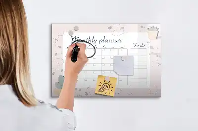 Magnetinė rašymo lenta mėnesio planuoklis