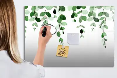 Magnetinė rašymo lenta augalų lapų motyvas
