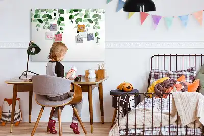 Magnetinė rašymo lenta augalų lapų motyvas