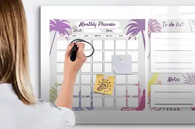 Magnetinė piešimo lenta mėnesio planuoklis