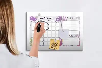 Magnetinė piešimo lenta mėnesio planuoklis
