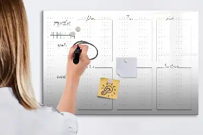 Magnetinė rašymo lenta savaitės tvarkaraštis