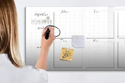 Magnetinė rašymo lenta savaitės tvarkaraštis