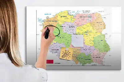 Magnetinė piešimo lenta su Lenkijos žemėlapiu