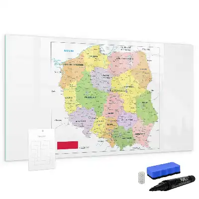 Magnetinė piešimo lenta su Lenkijos žemėlapiu