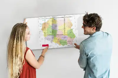 Magnetinė piešimo lenta su Lenkijos žemėlapiu