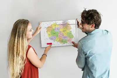 Magnetinė piešimo lenta su Lenkijos žemėlapiu