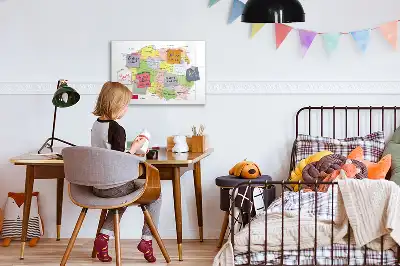 Magnetinė piešimo lenta su Lenkijos žemėlapiu