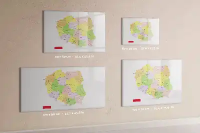 Magnetinė rašymo lenta su Lenkijos žemėlapiu