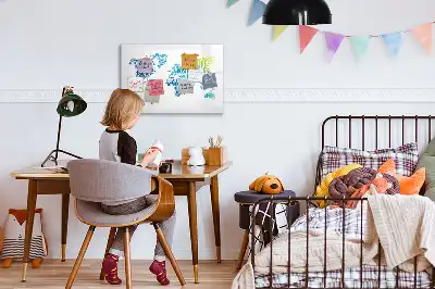 Magnetinė piešimo lenta su mielų žodžių motyvais
