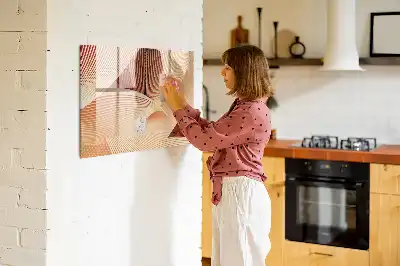 Magnetinė piešimo lenta su abstrakčiu bangų raštu