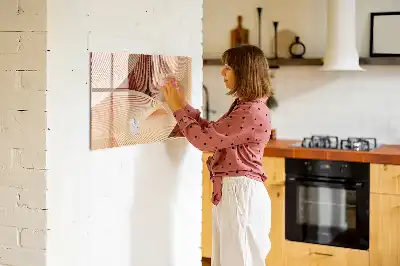Magnetinė piešimo lenta su abstrakčiu bangų raštu
