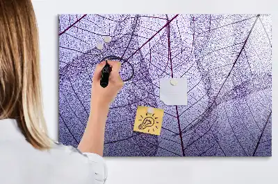 Magnetinė rašymo lenta su gamtos lapų motyvu