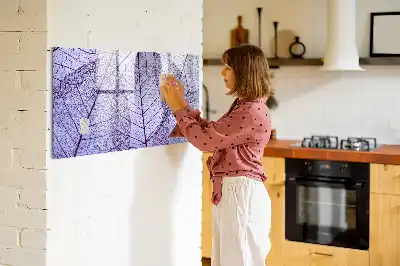 Magnetinė rašymo lenta su gamtos lapų motyvu
