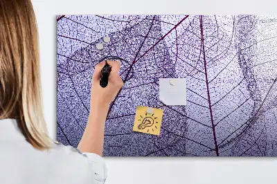 Magnetinė rašymo lenta su gamtos lapų motyvu