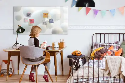 Magnetinė piešimo lenta su sferų abstrakcijos motyvu