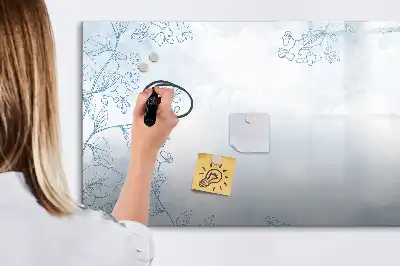 Magnetinė rašymo lenta Augalo eskizas