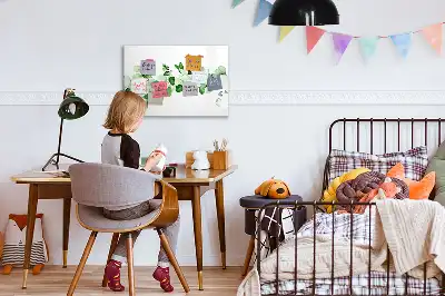 Magnetinė piešimo lenta augalų šakos raštas