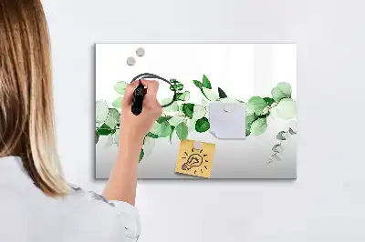Magnetinė piešimo lenta augalų šakos raštas