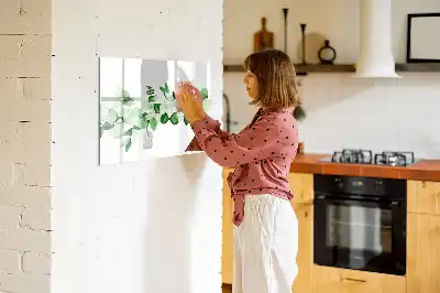 Magnetinė piešimo lenta augalų šakos raštas